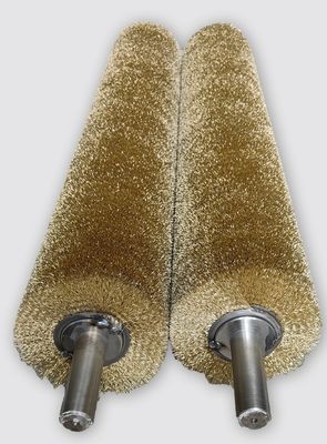 Industrial Cylindrical Brush Copper Wire Material Roller Brush For Polishing