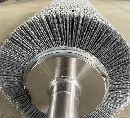 Industrial Custom Abrasive Nylon Wheel Brush Deburring Abrasive Wire Wound Roller Brushfor Metal/Wood Polishing