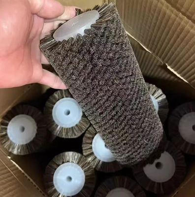 Customized Wheel Brush Rotary Nylon Horse Hair Polishing Roller Brush