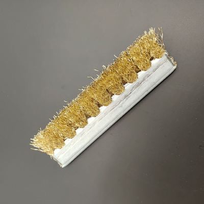 Mechanical Brass Copper Wire Brush Metal Backing Brass Descaling Cleaning Strip Brush