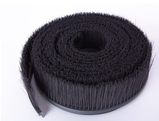 Industrial Custom Brush Strip Seal Brush Planted /Corrugated Wire Black Nylon Bristle Strip Brush